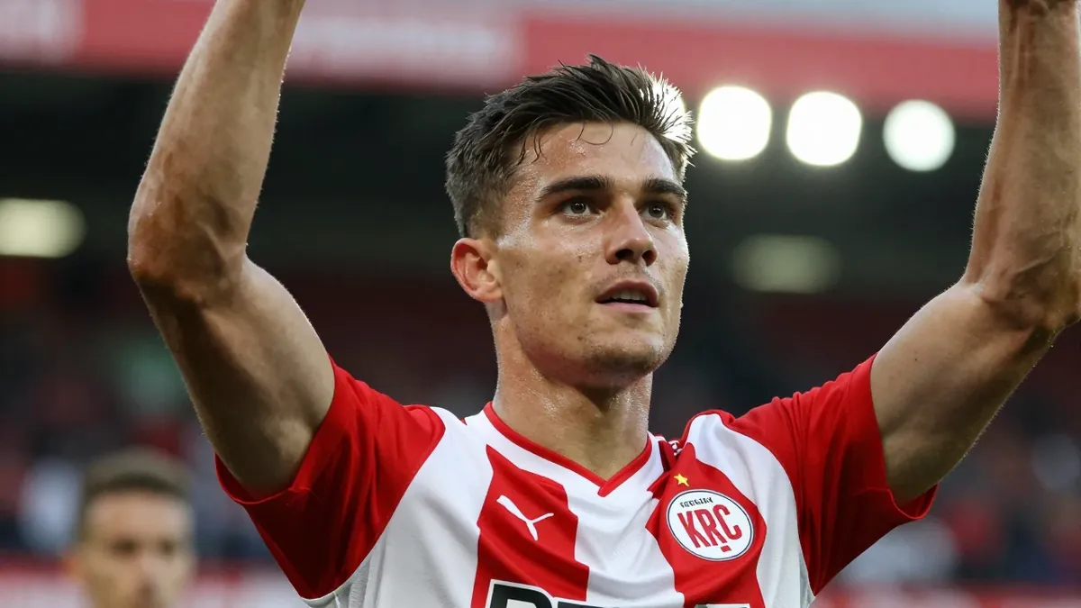 KRC Genk faces KV Kortrijk away on February 20, 2027 in the Jupiler Pro League, with both teams showing different recent form